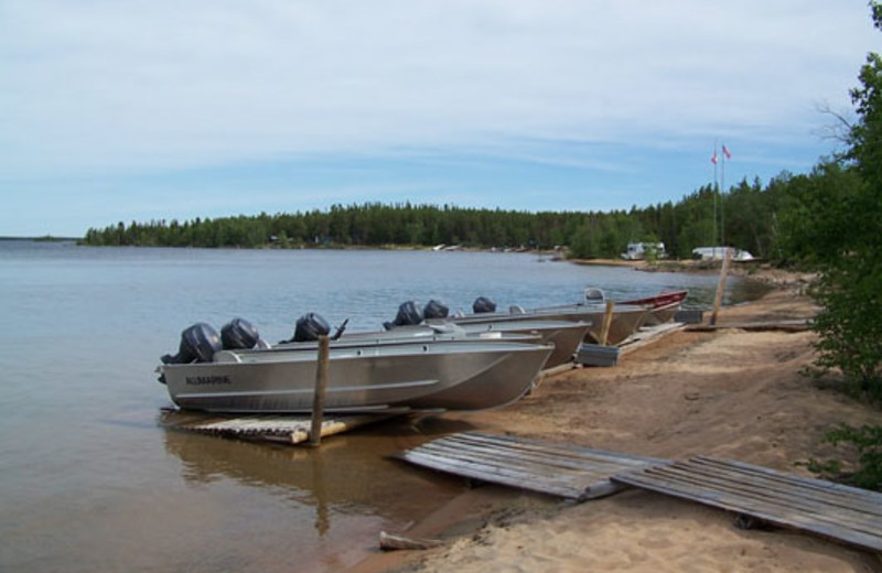 Boat landing at Tate Island Lodge.