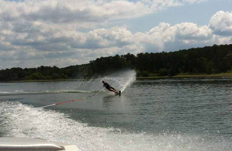 Jet skiing at Remember When Cabins.