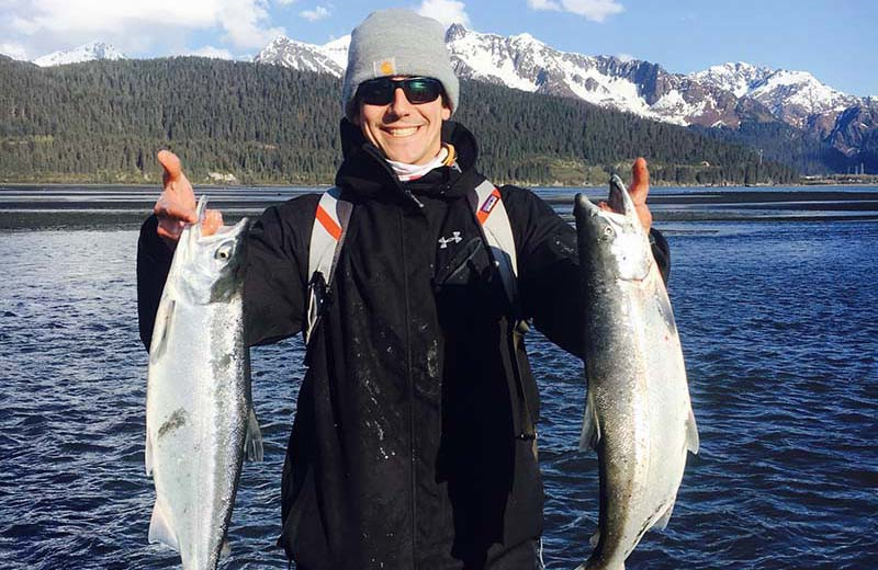 Fishing at Trail Lake Lodge.