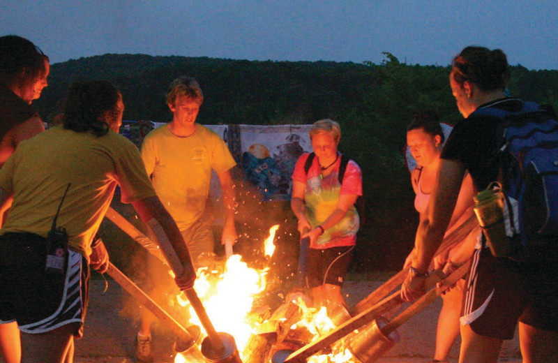 Camp fires at YMCA Trout Lodge & Camp Lakewood.