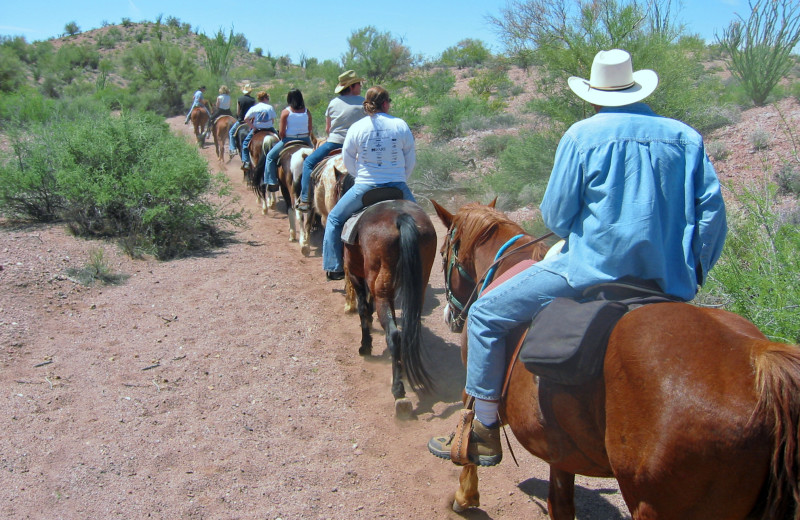 Horseback riding at Stagecoach Trails Guest Ranch.