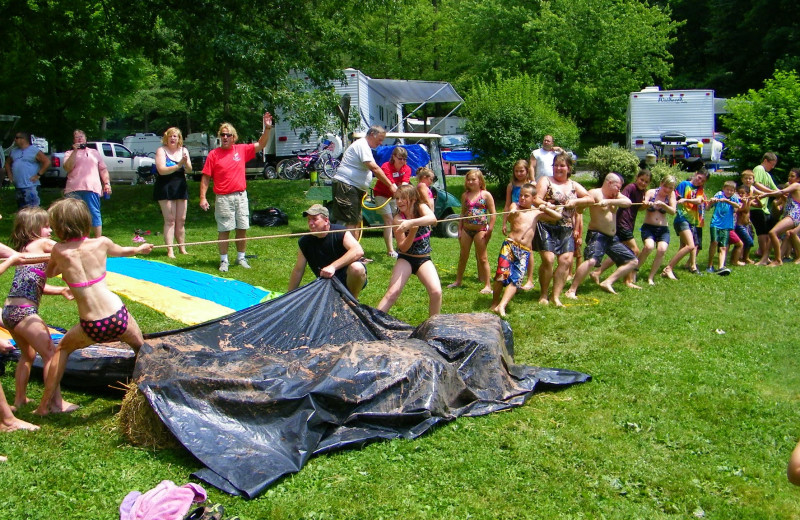 Family games at Yogi at Shangri-La - Jellystone Park.