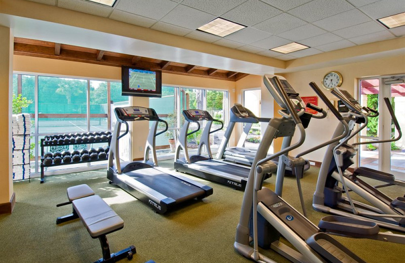 Fitness room at The King and Prince Beach & Golf Resort.