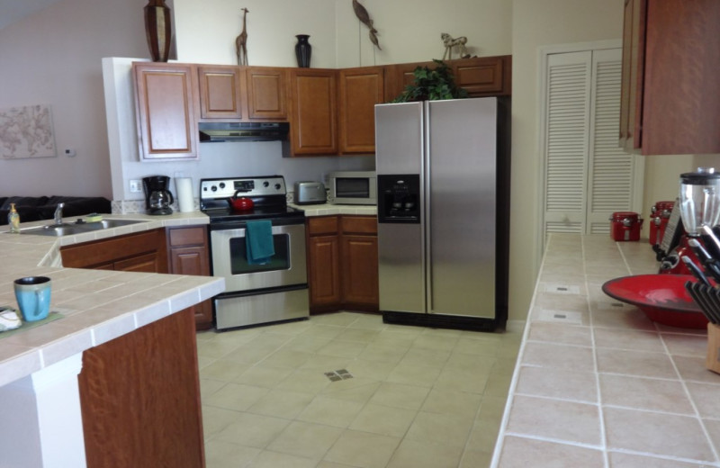 Rental kitchen at Orlando Sunshine Villas.