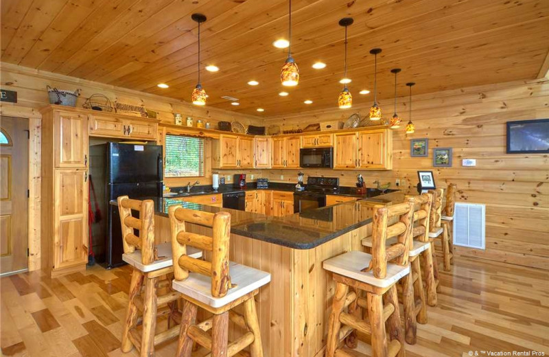 Rental kitchen at Vacation Rental Pros - Gatlinburg.