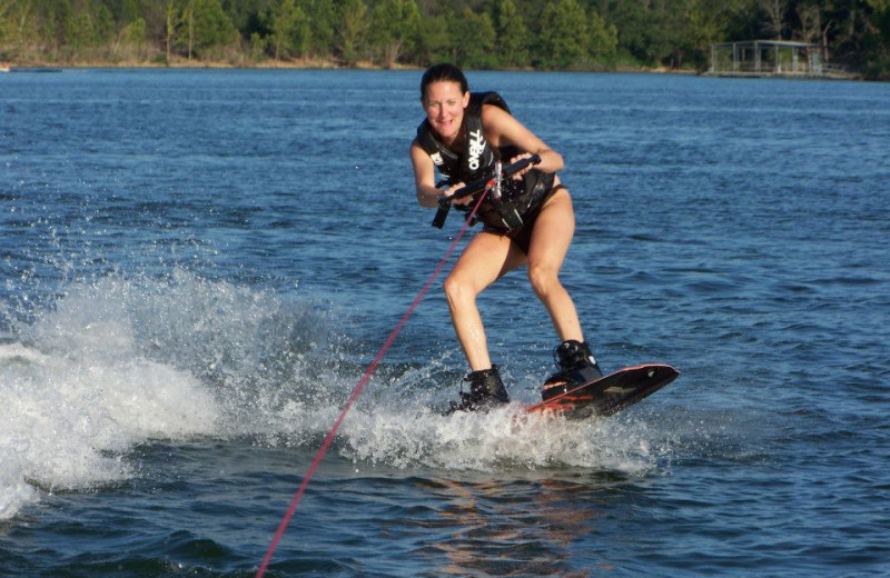 Water skiing at Vacation Home in Branson.