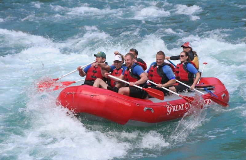 White water rafting at Great Northern Resort.