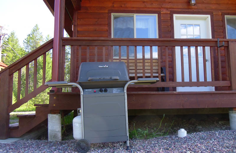 Cabin BBQ at Glaciers' Mountain Resort.