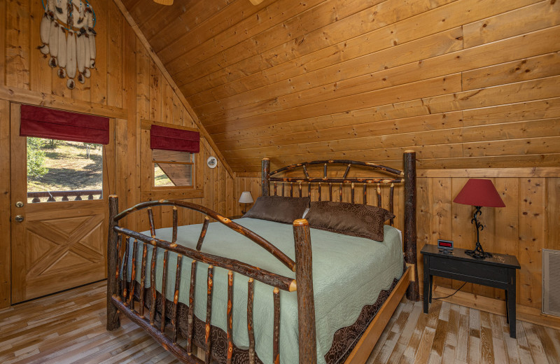 Bedroom at American Patriot Getaways - A Beary Nice Cabin.