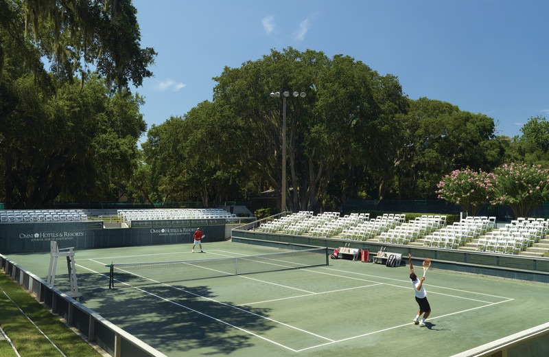 Tennis court at Omni Amelia Island Plantation.