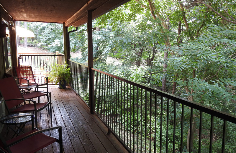Balcony at The Lookout Lodge.