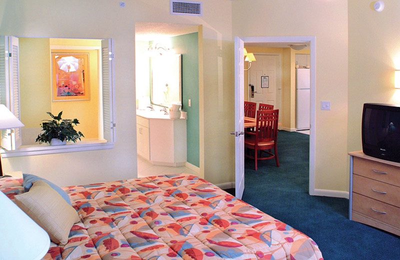 Guest suite at Wyndham Ocean Walk Resort.