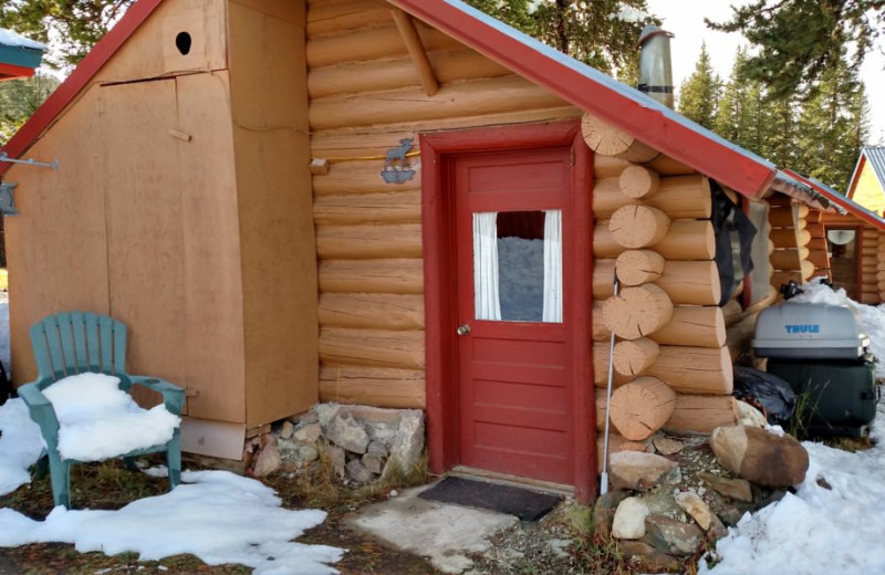 Cabin exterior at Big Moose Resort.