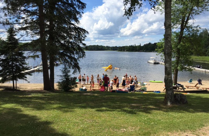 Beach at Lakewood Lodge.