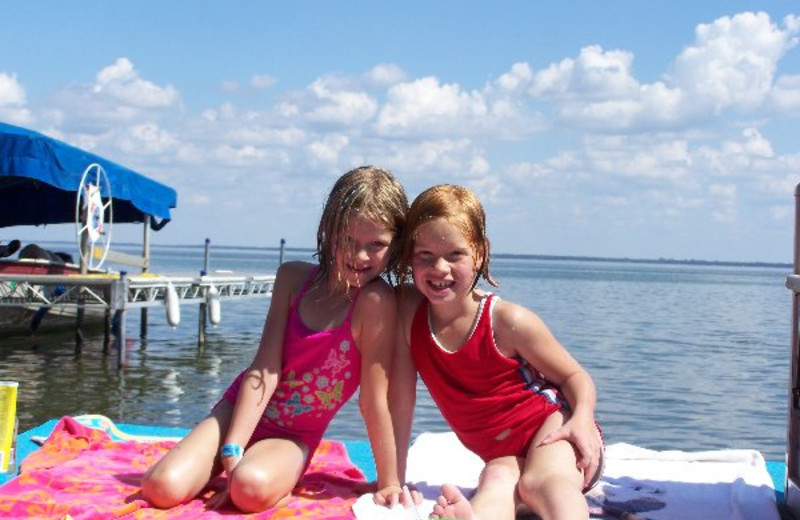 Swimming in the lake at The Lodge on Otter Tail Lake.