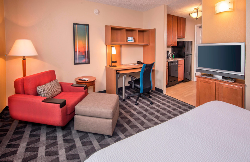 Guest room at TownePlace Suites by Marriott at Joint Base Andrews.