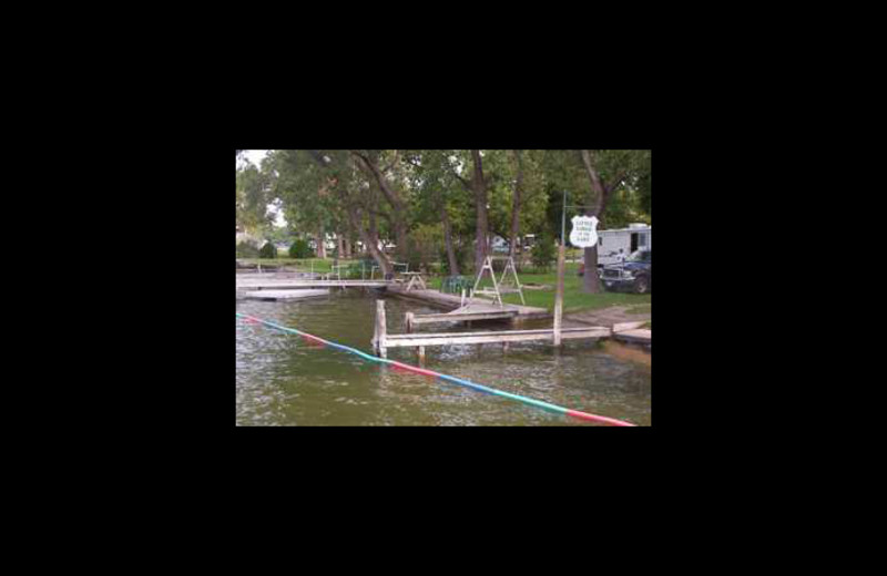 Dock at Little Lodge on the Lake LBJ.