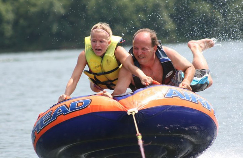 Water activities at Lakeview Resort.