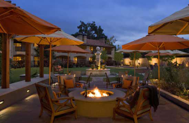 Fire pit at Napa Valley Lodge.