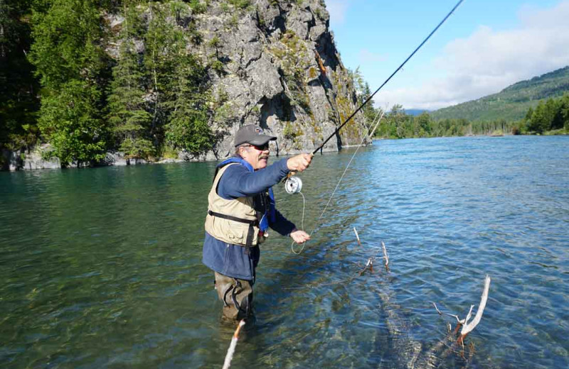 Fishing at Salmon Catcher Lodge.