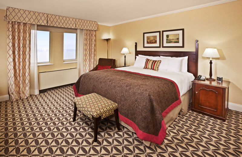 Guest room at Fairmont Le Manoir Richelieu.
