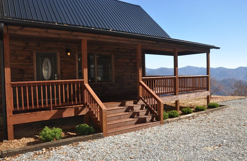 Cabin exterior at Great Smokys Cabin Rentals.