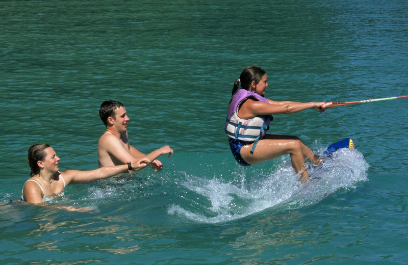 Water skiing at White Birch Lodge.