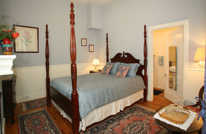 Guest room at Brannan Cottage Inn.
