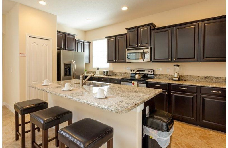 Rental kitchen at Favorite Vacation Homes.