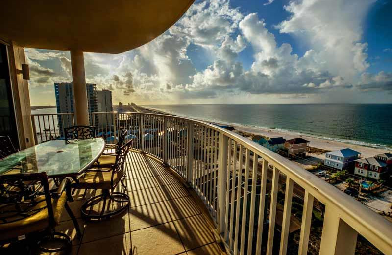 Rental balcony at Luna Beach Properties.