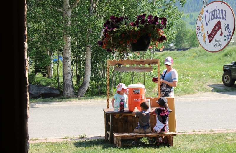 Lemonade stand at Cristiana Guesthaus.