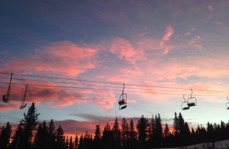 Sunset at Terry Peak Chalets.