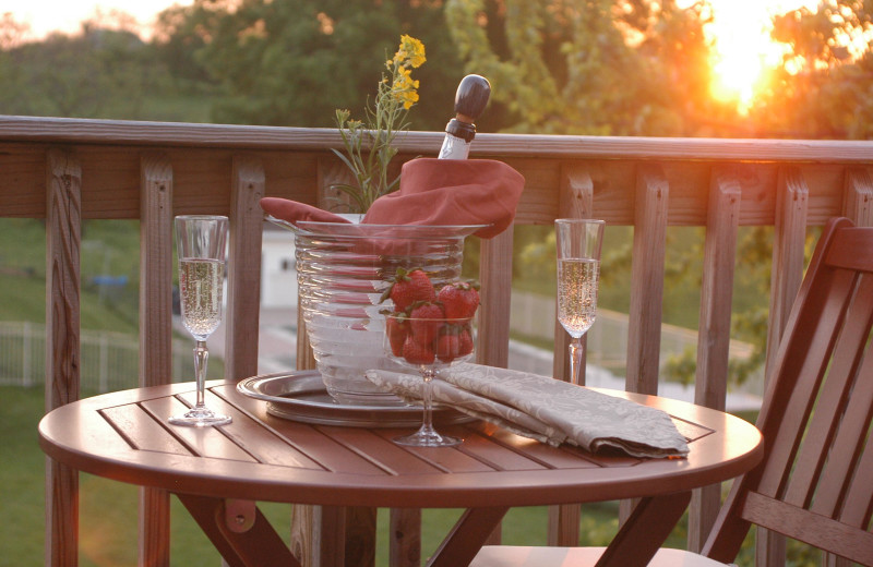 Guest balcony at Annville Inn.