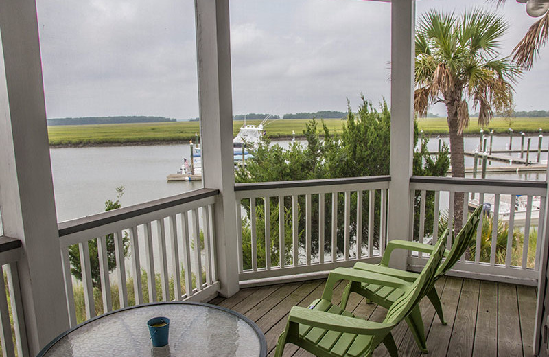 Rental balcony at Fripp Island Golf & Beach Resort.