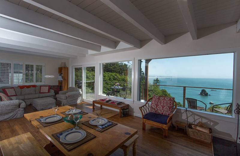 Rental living room at Trinidad Retreats.