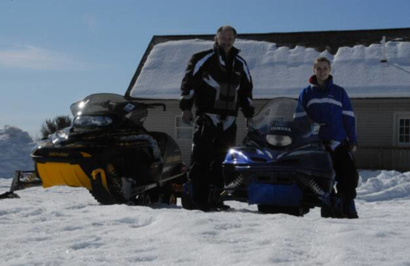 Snowmobiling at S & J Lodge.