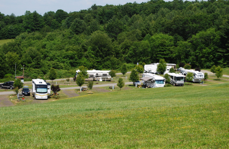 RV campsite at Lake Ridge Resort.