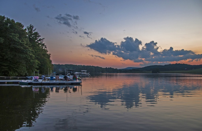 Sunset at Taylor-Made Deep Creek Vacations.