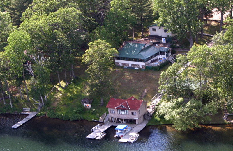 Aerial view of Spot Supper Club & Resort.