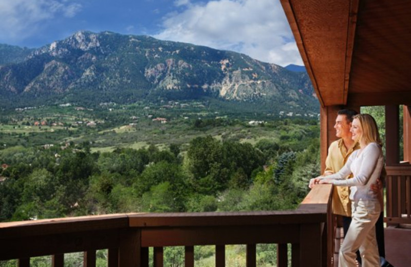 Private balcony at Cheyenne Mountain Resort.