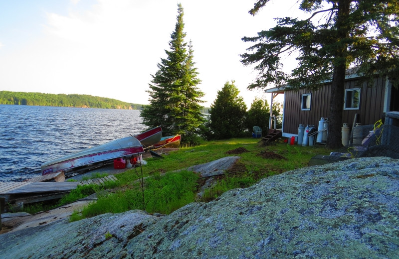 Cabin exterior at Clark's Resorts & Outposts.