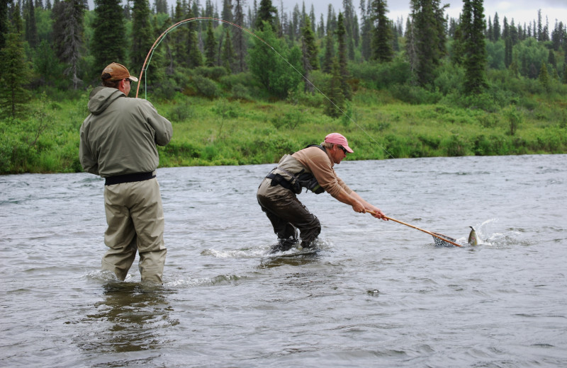 Fishing at Alaska Trophy Adventures Lodge.
