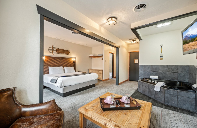 Guest room at Hotel Leavenworth.