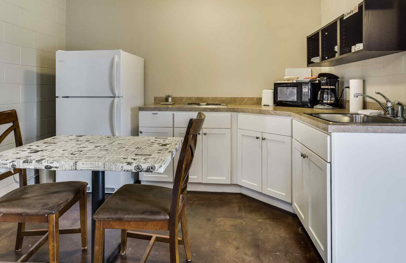 Guest kitchen at Painted Sky Inn.