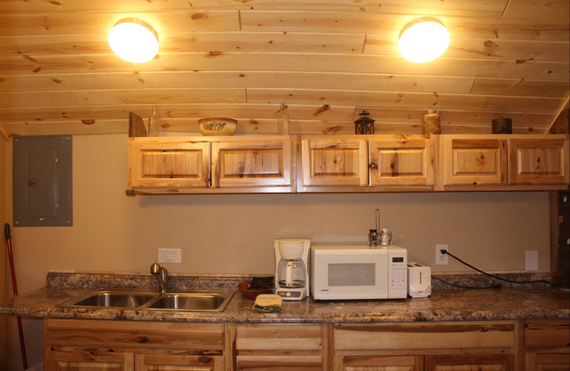 Kitchen at Misty Mountain Lodge.