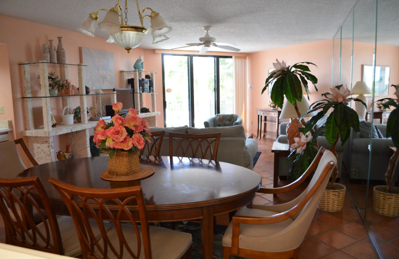 Rental living room at 1800 Atlantic, All Florida Keys Property Management.
