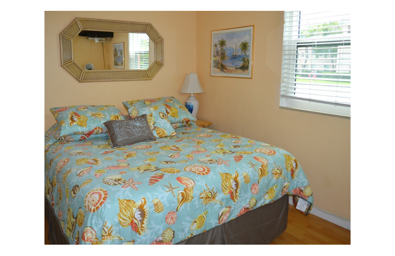 Guest bedroom at Gulf Winds Resort Condominiums.