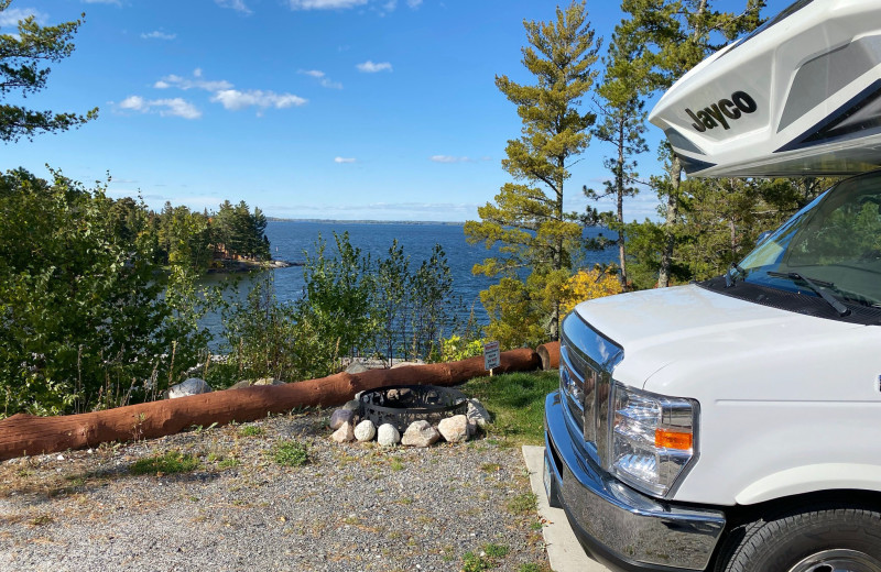 RV campground at Kabetogama Lake Resorts.