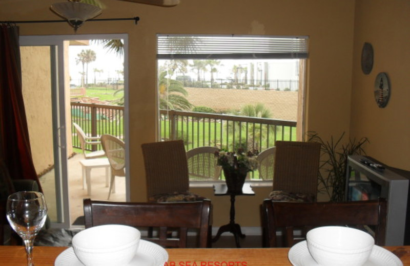 Rental living room at A B Sea Resorts.