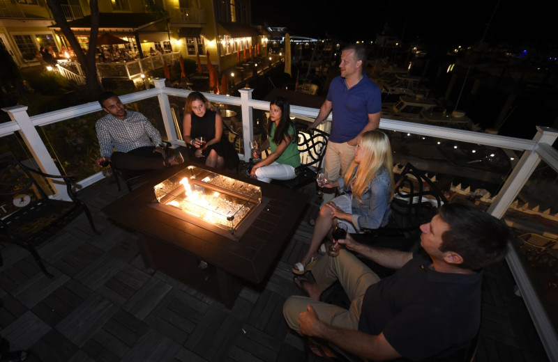 Patio at Saybrook Point Inn, Marina & Spa.